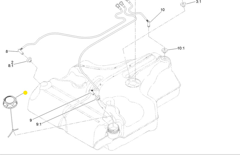 TORO OEM Fuel Cap 126-1789 fits Toro Grandstand and Z Master 2000, 3000, 5000, 6000 and 7500 series