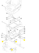 Toro 109-9034 OEM Seat Isolator fits the Toro Titan MX series and Z Master 3000, 5000, 6000, and 7500 series.