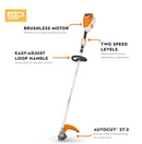 STIHL FSA 80 R Battery Trimmer w/AL101, AK20 and Loop Handle