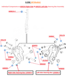 Hustler OEM 129304-4 Left-Side Steering Box (Not an Assembly - Bare Component For 609255 Steering Box Assembly) Fits X-Ride (All Models).