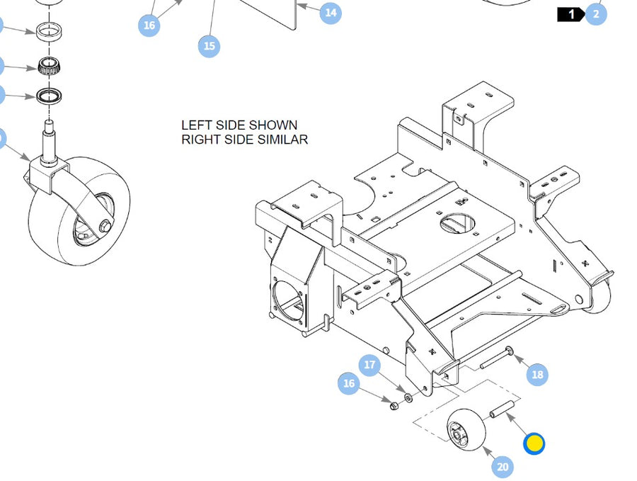 Hustler OEM 602345 Anti-Scalp Wheel Spacer (3.22