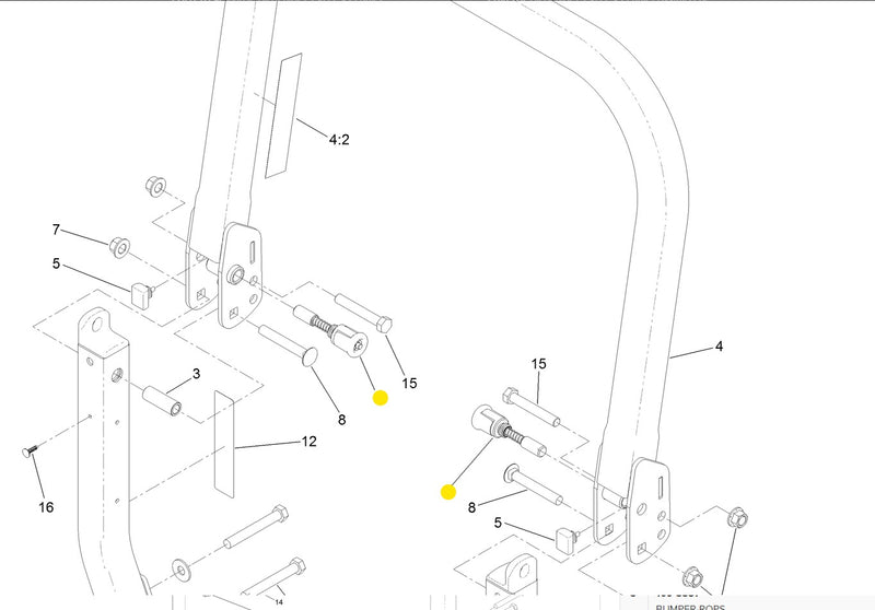 Toro OEM Roll Bar Spring Pin 116-0104 for Titan HD, Z Master 2000, 3000, 5000, 6000, and 7500 series ROP'S