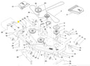 Toro OEM Toolless Baffle Adjustment Lever 107-1664 is used in a broad range of Toro Equipment including the Z Master, Grandstand, Slit and Over-seeder, and some Walk-behind series.
