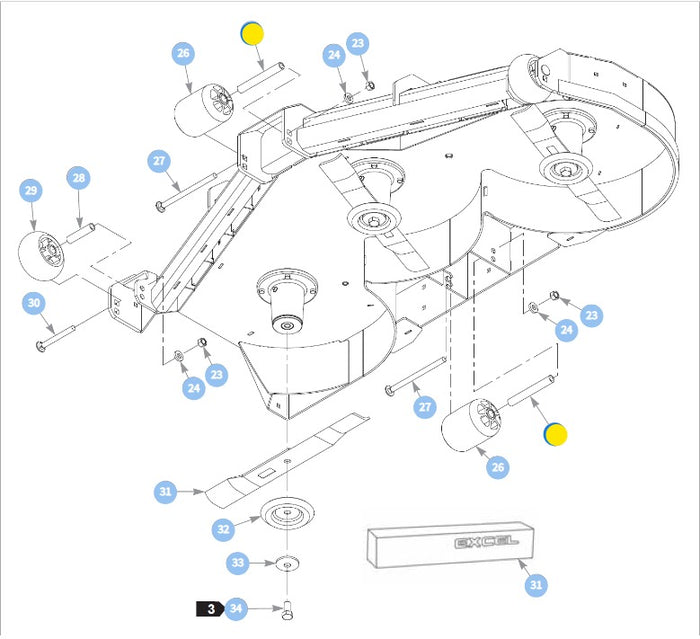 Hustler OEM 602344 Anti-Scalp Wheel Spacer Fits Hustler Trimstar, Rapt