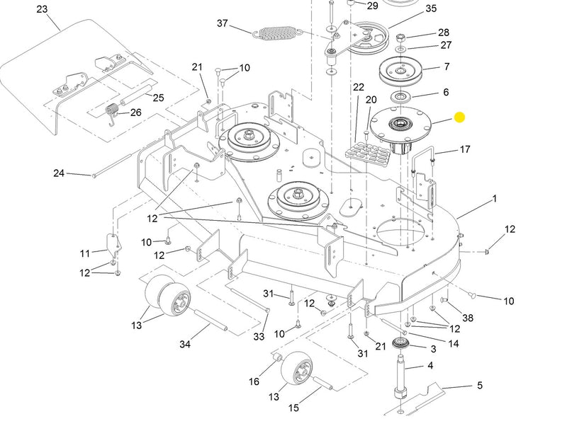 Toro OEM Spindle Assembly 137-9780 fits most Z Master and Grandstand Series.