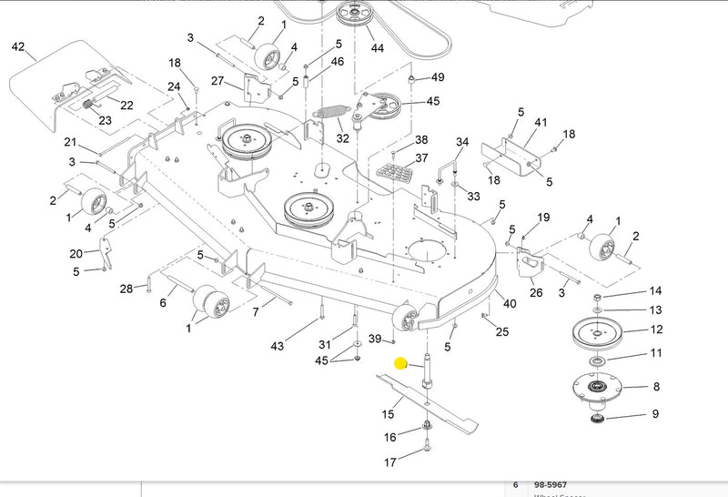 Toro OEM Spindle Shaft 138-6045 fits the Grandstand and Z Master series.