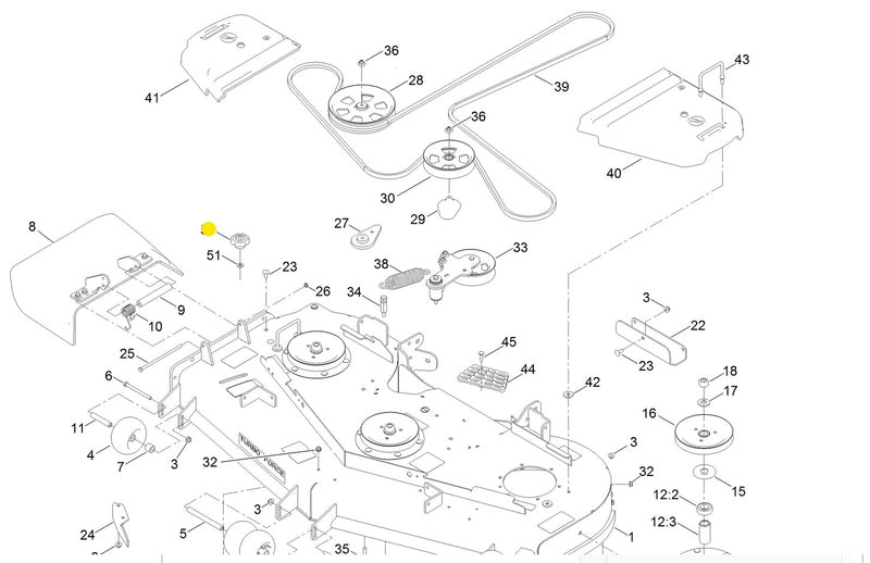 Toro OEM 109-1092 Deck Baffle Adjustment Knob Toro Grandstand and Z Master series.