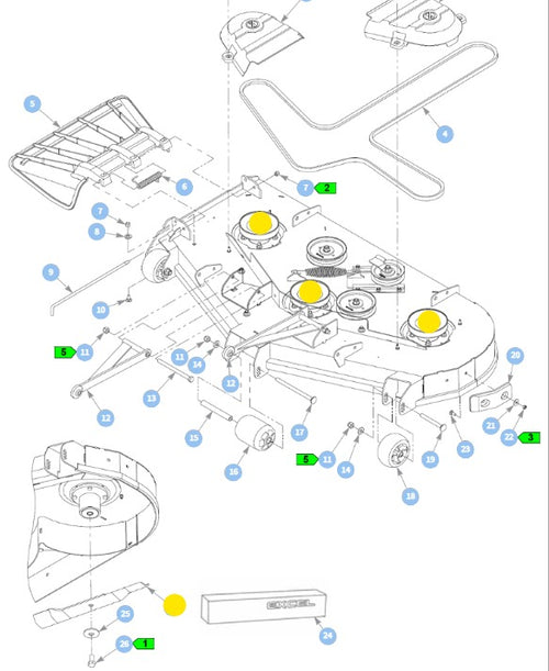 Hustler OEM 797712 Gator Blades fits 54