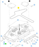 Hustler OEM 604494 Mower Deck Belt Fits 60" Hustler Super Z (Model 937714), Select Super Z HD 60"Side Discharge, and 60" Rear Discharge X-ONE Models.