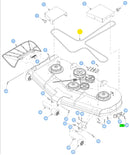Hustler OEM 602860 Mower Deck Belt Fits Late or Current Hustler 72" Side Discharge X-ONE Models.