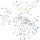 Hustler OEM 602077 Mower Deck Belt Fits Hustler Late or Current 52" X-ONE, 54" FasTrak (Rear Discharge Only), 60"Raptor XDX and Early 60" Super S Side Discharge Models.
