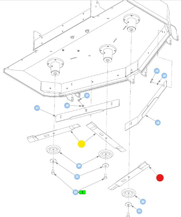 Hustler OEM Recycler/Mulching Mower Blade 794214 Fits Super 104", 36" Trimstar, 42" Raptor SD, 60" Models (With Exception of Super SF).