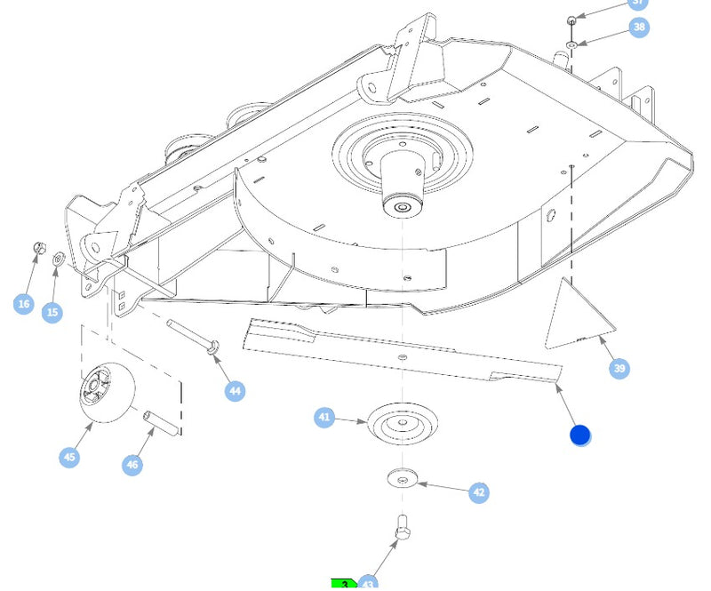 Hustler OEM 794230 Gator Blades fits Super 104", 42" and 60" Side and Rear Discharge Models.