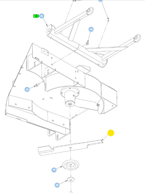 Hustler OEM 602771 Fusion/EXTRA Hi-Lift Mower Deck Blades Fits the 60