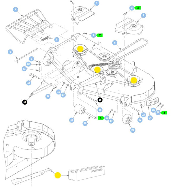 Hustler OEM 602771 Fusion/EXTRA Hi-Lift Mower Deck Blades Fits the 60