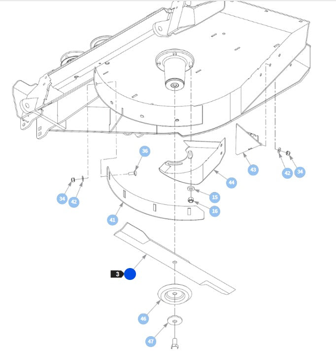 Hustler OEM Recycler/Mulching Mower Blade 794214 Fits Super 104", 36" Trimstar, 42" Raptor SD, 60" Models (With Exception of Super SF).