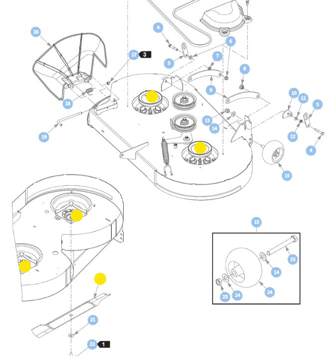 Hustler OEM 794230 Gator Blades fits Super 104", 42" and 60" Side and Rear Discharge Models.