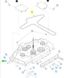 Hustler OEM 605510 Mower Deck Belt Fits Hustler Late and Current 60" Side Discharge FasTrak and 54" Rear Discharge X-ONE Models.
