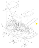 Hustler OEM 606877 Mower Deck Belt Fits 2018 - Current 60" Super Z and Super Z HD (Rear Discharge - VX4 Mower Deck) Models.