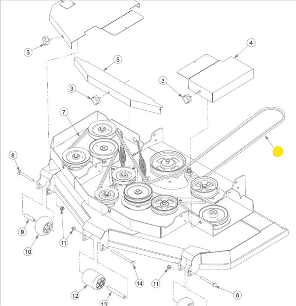 Cub Cadet Troy Bilt Riding Mower Deck Belt Diagram Mower Deck Belt