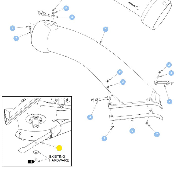Hustler OEM 796649 Bagger/Catcher Mower Blade Fits 48