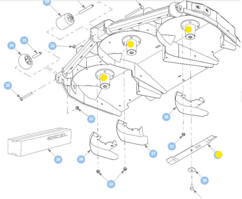 Hustler OEM 793794 Standard/LO-LIFT Mower Blade fits 42" and 60" Trimstar, Raptor, FasTrak/FstTrak SDX, Super S, Super Z, Super HD, and Super DZ