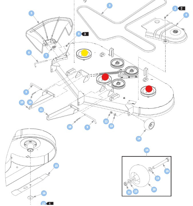 Hustler OEM 793935 Bagger/Catcher Mower Blade Fits 42" and 60" Raptor series with Exception of the Raptor XDX.