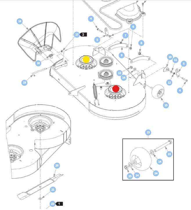 Hustler OEM 793935 Bagger/Catcher Mower Blade Fits 42" and 60" Raptor series with Exception of the Raptor XDX.