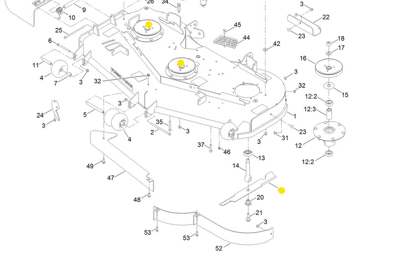 Toro OEM Recycler/Mulching Mower Blade 140-4855 for 60IN, Toro Grandstand and Z Master series