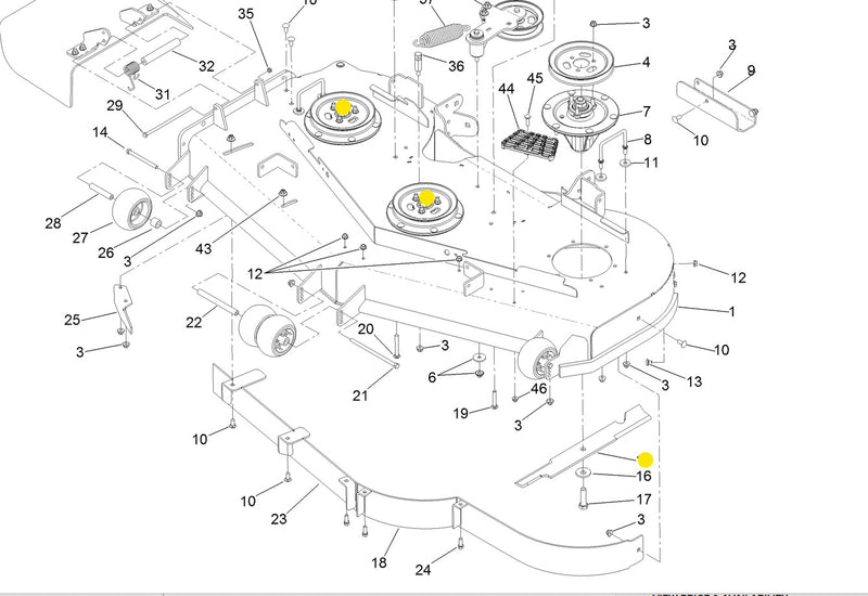 Toro OEM 105-8777-03 Atomic (Gator) Mower Deck Blades fits 60IN. Grandstand and Z Master series.