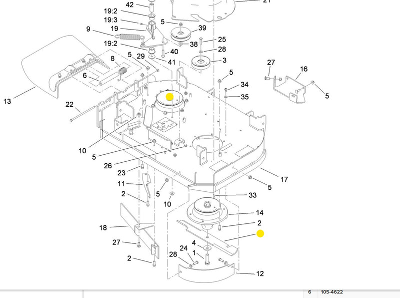 Toro OEM 105-7796-03 Atomic (Gator) Mower Deck Blades fits 36" and 52" Proline, Grandstand and Z Master series.