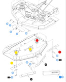 Hustler OEM 601013 Counterclockwise LO-LIFT Mower Deck Blade Fits Hustler Super 88 and some Early 54" Super DZ, X-ONE Models.