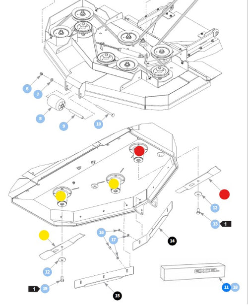 Hustler OEM 601013 Counterclockwise LO-LIFT Mower Deck Blade Fits Hust