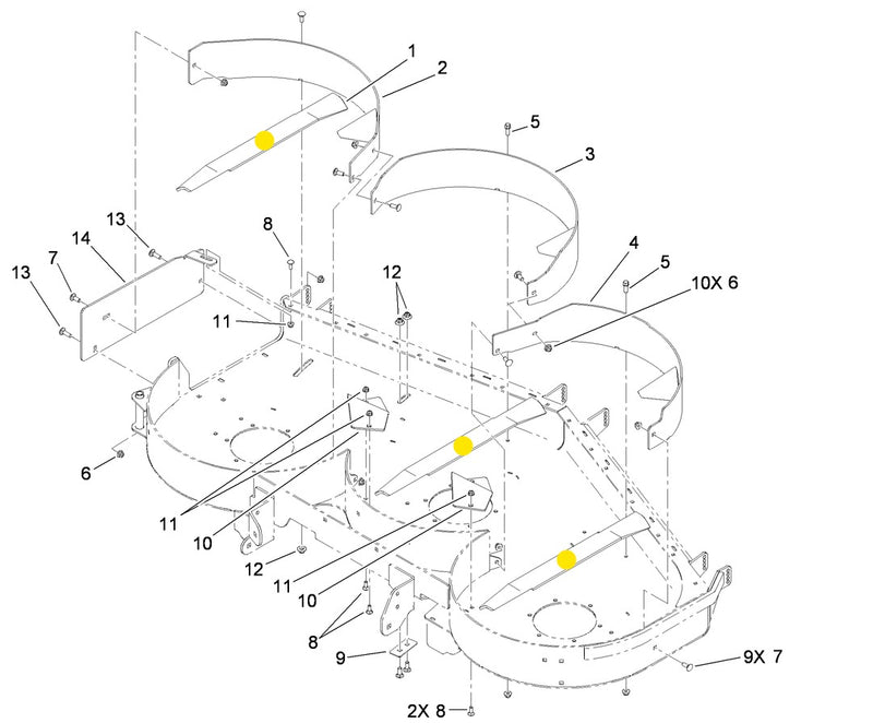 Toro OEM Recycler/Mulching Mower Blade 140-4855 for 60IN, Toro Grandstand and Z Master series