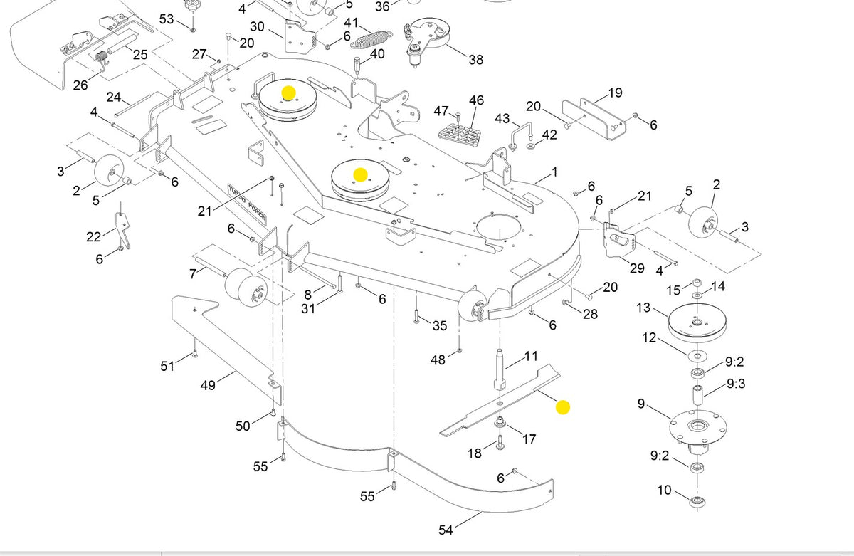 Toro OEM 140-1239 Atomic (Gator) Mower Deck Blades fits 72