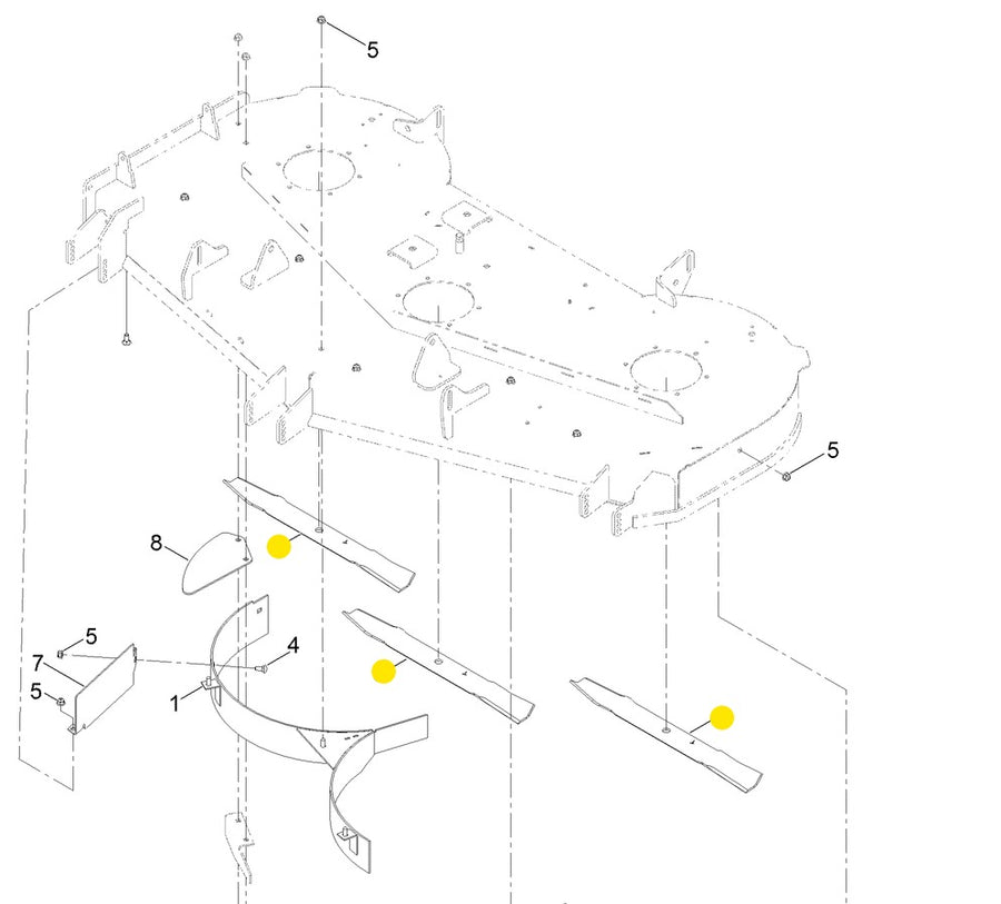 Toro OEM Recycler/Mulching Mower Blade 115-5002-03 fits Toro 60 