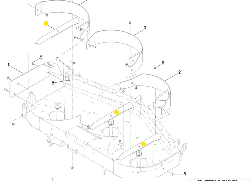 Toro OEM Recycler/Mulching Mower Blade 133-2161 fits 60IN. Titan HD and Z Master 2000 (EXCEPTION OF MODEL 74145).