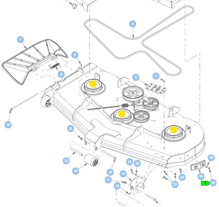 Hustler OEM 794867 Gator Mower Deck Blade Fits Hustler 72" Super Z, Super HD, and Super DZ Rear Discharge Models, and Super 104.