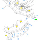 Hustler OEM 798728 Gator Mower Deck Blade Fits the Side Discharge 72" Hustler X-ONE, Super Z, Super HD, Super DZ and Super SF.