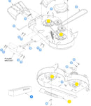 Hustler OEM 607281 MEDIUM-FLO Mower Deck Blades Fits 34" Dash, Dash XD and Surfer Pro.