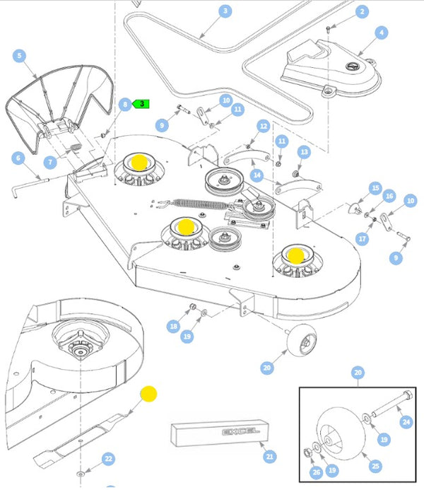Hustler OEM 783753 Standard/LO-LIFT Mower Blade Fits 36