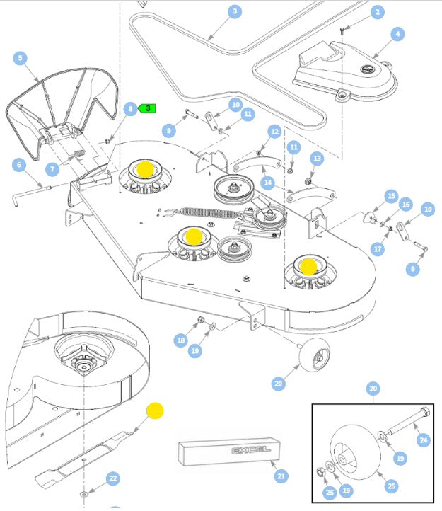 Hustler OEM 785436 Gator Blades Fits 36" and 52" Raptor, Raptor SD, Raptor SDX, Trimstar, Super S, and X-ONE Models.