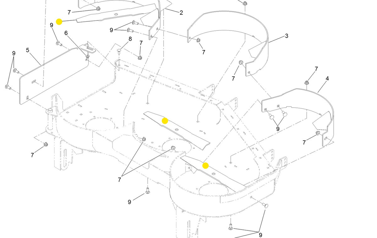 Toro OEM Recycler/Mulching Mower Blade 117-7278-03 fits Toro 48