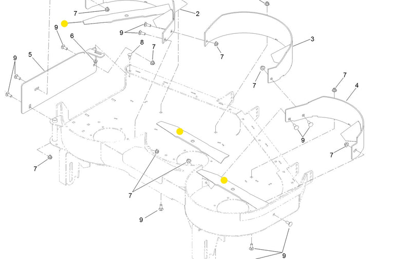 Toro OEM Recycler/Mulching Mower Blade 117-7278-03 fits Toro 48" Timecutters, Titans and Z Master 2000 Model 74141.