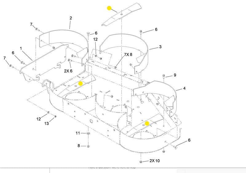 Toro OEM Recycler/Mulching Mower Blade 107-3196-03 fits 48" Toro Proline - Walkbehind, Grandstand and Z Master series.