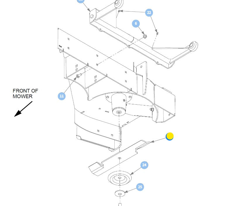 Hustler OEM 608087 Standard/EXTRA Hi-Lift Mower Deck Blades Fits 48" Super S Models.