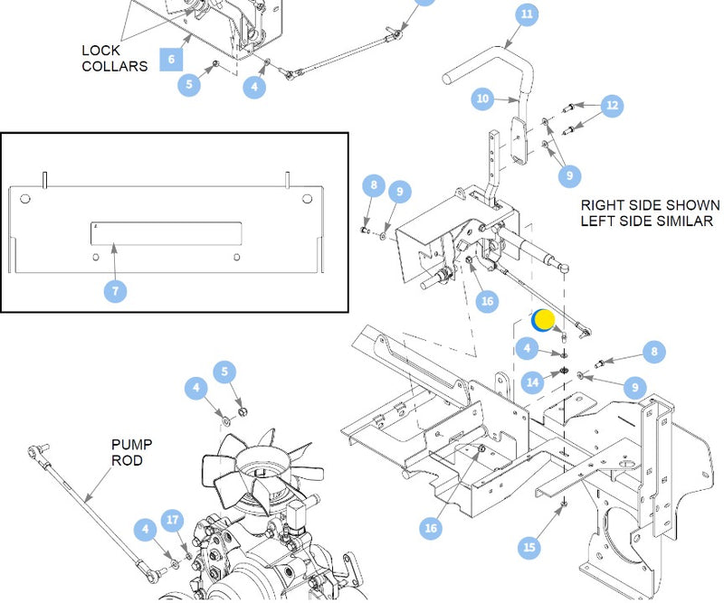 Hustler OEM 781922 Ball Stud Steering Damper Fastener Fits a Wide Range of Hustler Equipment.