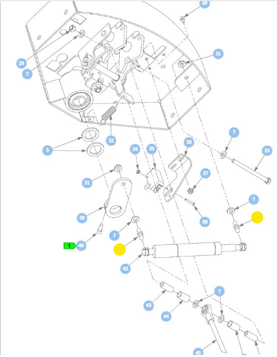 Hustler OEM 781922 Ball Stud Steering Damper Fastener Fits a Wide Range of Hustler Equipment.