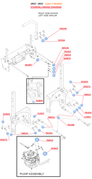 Hustler OEM 604298 Left-Side Steering Box (Left - Right as You Sit on the Operator Seat) Fits X-ONE (2011 - 2016 Models - SELECT 2016 MODELS), Super Z (2018 - 2022 Models), Super Z HD (2018 - 2022 Models).