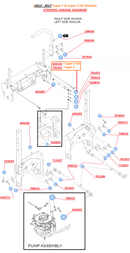 Hustler OEM 604298 Left-Side Steering Box (Left - Right as You Sit on the Operator Seat) Fits X-ONE (2011 - 2016 Models - SELECT 2016 MODELS), Super Z (2018 - 2022 Models), Super Z HD (2018 - 2022 Models).